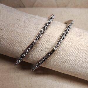 Chloe + Isabel Medina Hexagon Pave Bangle Set